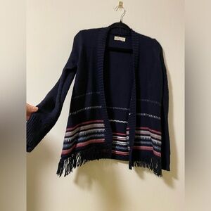 Hollister Open Front Fringe Cardigan - S‎